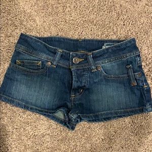 Volcom denim shorts size 0